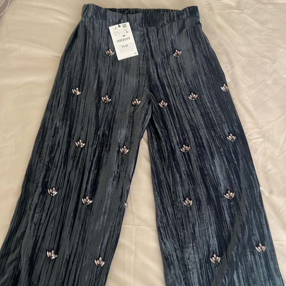 Zara kids velour palazzo pants